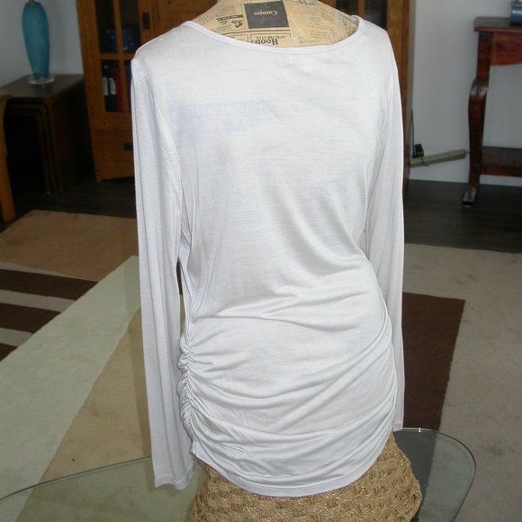 Moonbeam Beige Rauched Sided Shirt - Picture 2 of 6